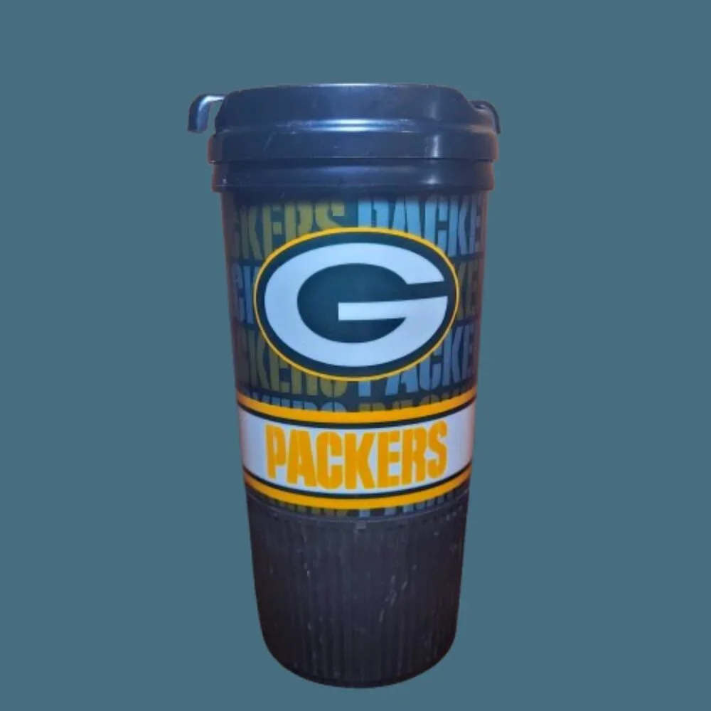 Packers Hot Drink 16oz Whirley Plastic Mug
